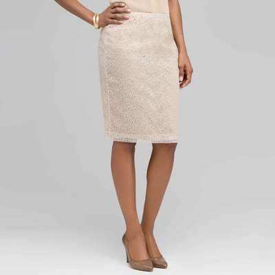 Floral Print Pencil Skirt.